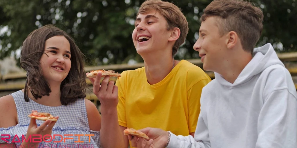 healthy diet in busy teens/pizza